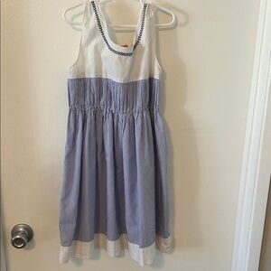 KULE Blue and White Striped Kids Dress